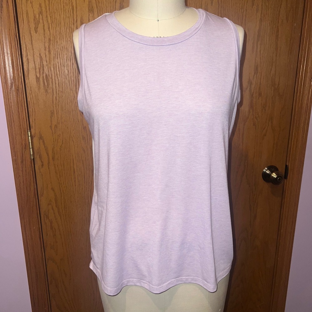 Eddie Bauer Tank Top Womens L Purple FreeDry Mesh Back Sleeveless Activewear